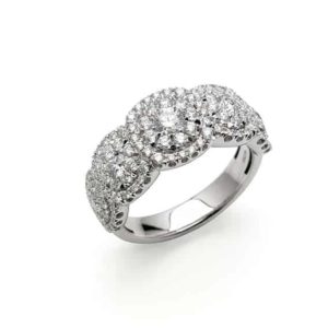 Zilveren ring met steentjes