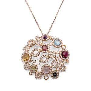 Ketting - verschillende kleuren steentjes